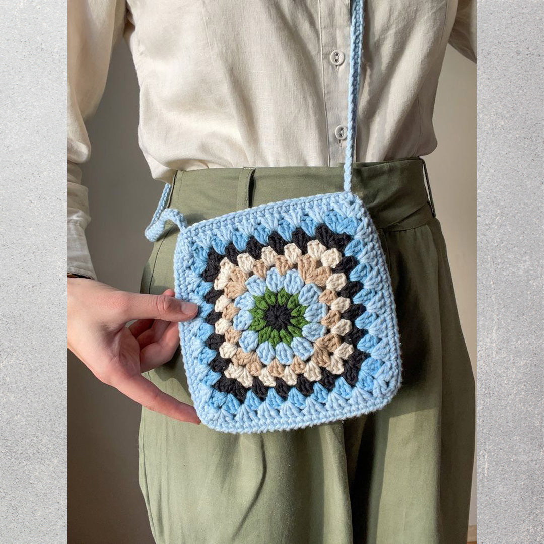 Hand-Crocheted Cross body Pouch for Girls