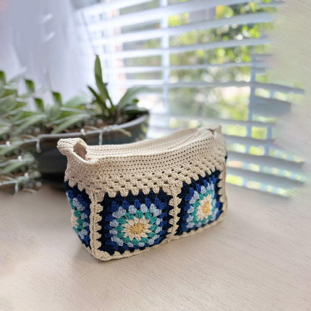 Hand Crocheted Rectangle Shoulder Pouch