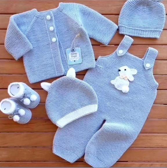 Wool Crochet Set for Infants - New Born to 6 Months