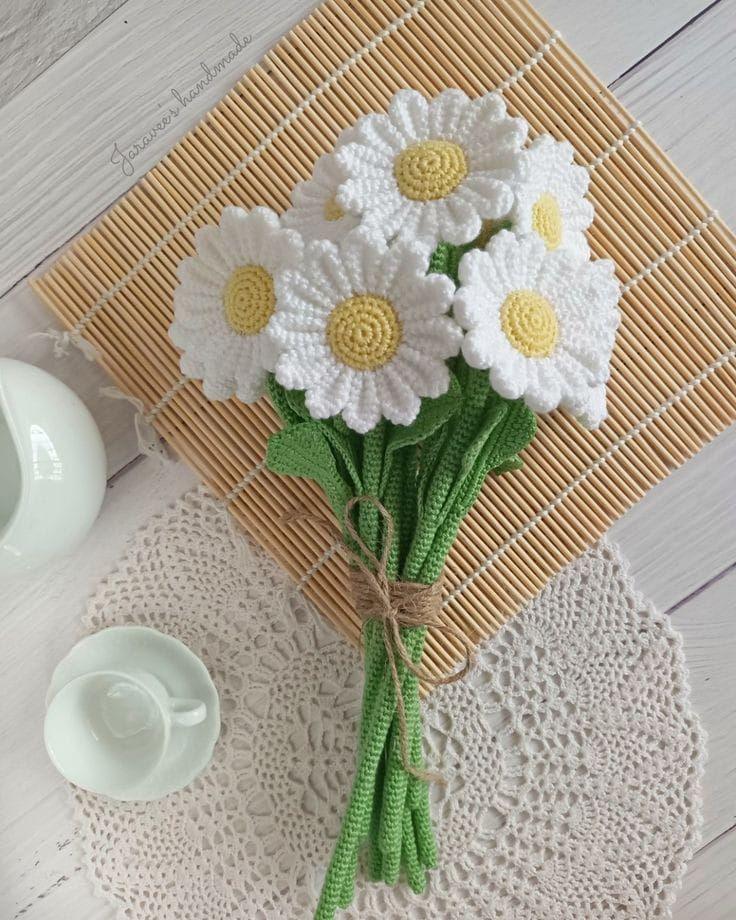 Hand Crocheted Flower Bouquet