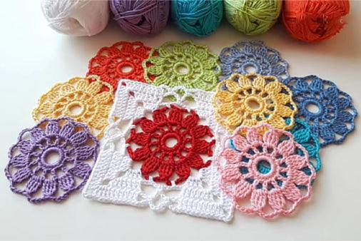 Hand-Crocheted Tea Coasters Set - 9+1 Pieces